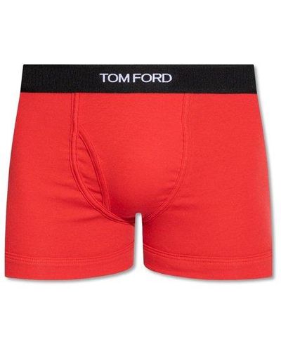 Tom Ford Cotton Boxers, - Red