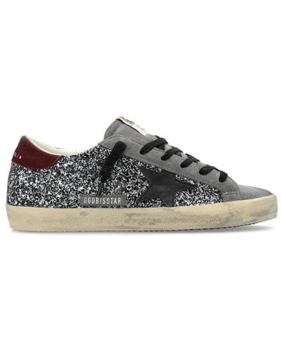 Golden Goose Glittered Lace-up Sneakers - Black