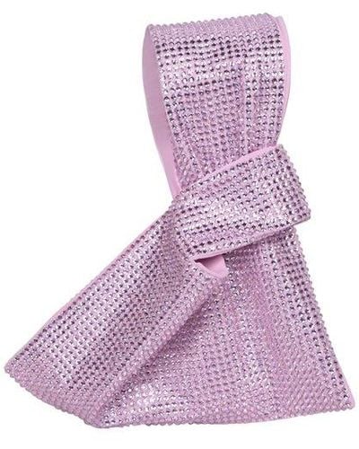 GIUSEPPE DI MORABITO Knot Detailed Asymmetric Mini Top Handle Bag - Purple