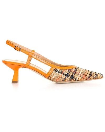 Chantal Boucle Detailed Slingback Court Shoes - Multicolour