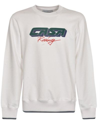 Casablancabrand Casa Racing Crewneck Sweatshirt - White