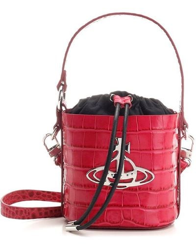 Vivienne Westwood Orb Plaque Small Tote Bag - Red