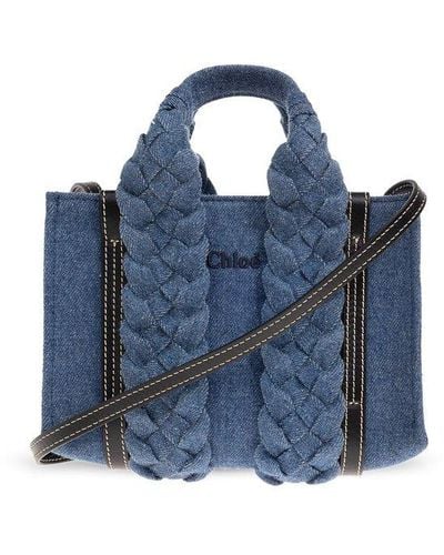 Chloé 'woody Mini' Shoulder Bag, - Blue