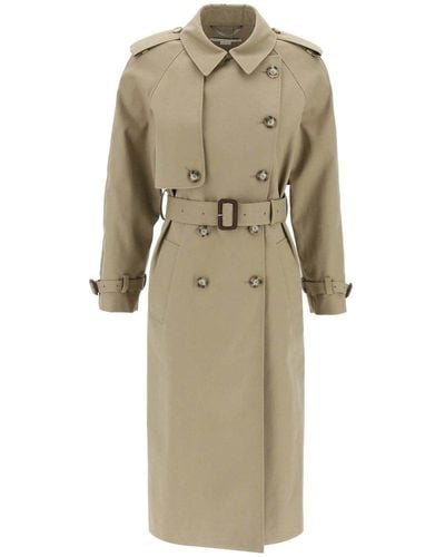 Stella McCartney Stella Mccartne Belted Button-up Trench Coat - Natural
