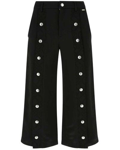 Koche Button-detail Cropped Trousers - Black