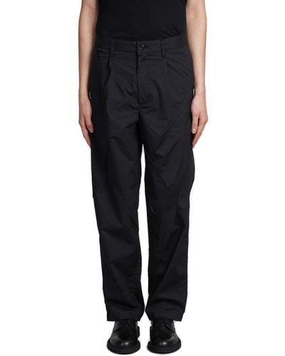 Undercover Seamed Straight-leg Mid-rise Trousers - Black