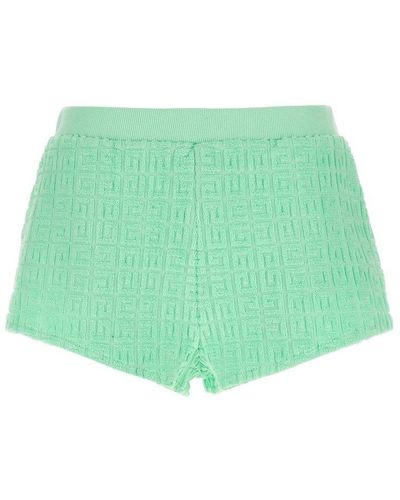 Givenchy 4g Pattern Mini Shorts - Green
