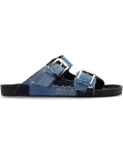 IRO Billie Denim Slides - Black