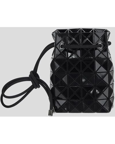 Bao Bao Issey Miyake Geometric-panelled Drawstring Bucket Bag - Black
