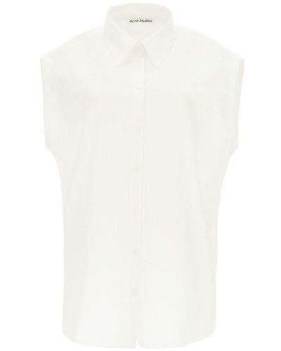 Acne Studios Cap Sleeved Shirt - White