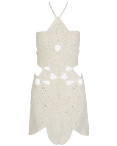 Cult Gaia Floreana Knit Mini Dress - White