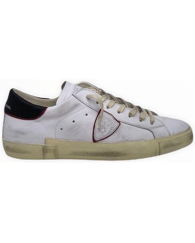 Philippe Model Paneled Low-top Sneakers - White