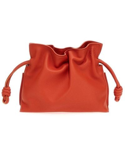 Loewe Flamenco Mini Clutch Bag - Red