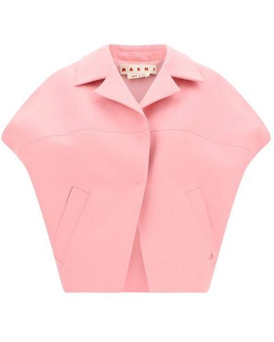 Marni Sleeveless Cropped Jacket - Pink