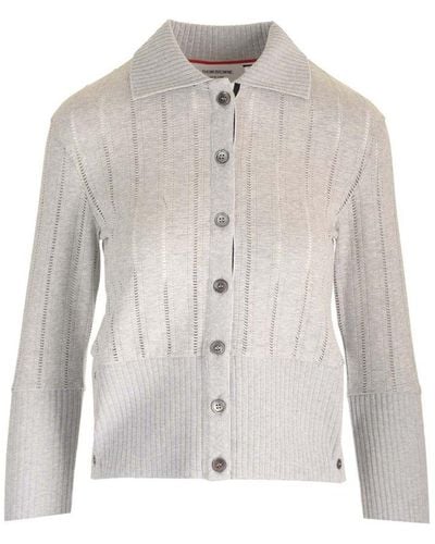 Thom Browne Buttoned Cardigan - White