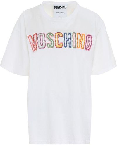 Moschino Logo Cotton T-shirt - White