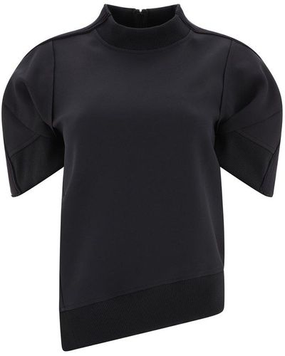 Sacai Asymmetric Hem Top - Black