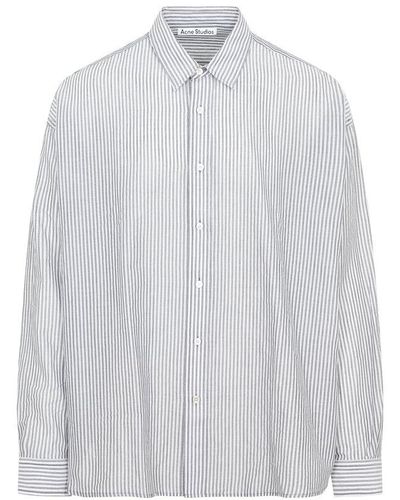 Acne Studios Stripe Button-up Shirt - White