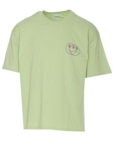 AMISH Logo-printed Crewneck T-shirt - Green