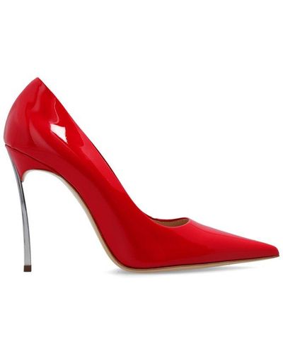 Casadei Superblade Pointed Toe Pumps - Red