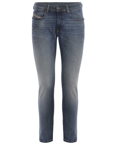 DIESEL Vintage Effect Skinny Jeans - Blue