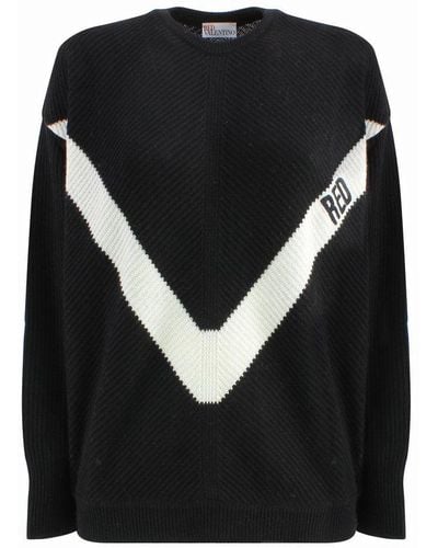 RED Valentino Logo Sweater - Black