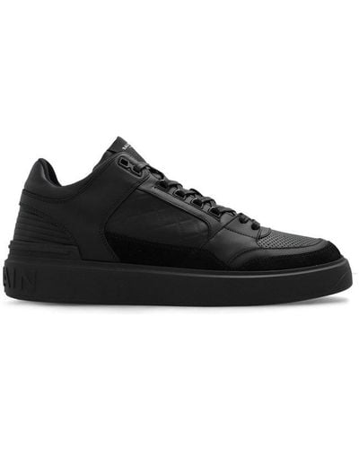 Balmain Leather B-court Sneakers - Black