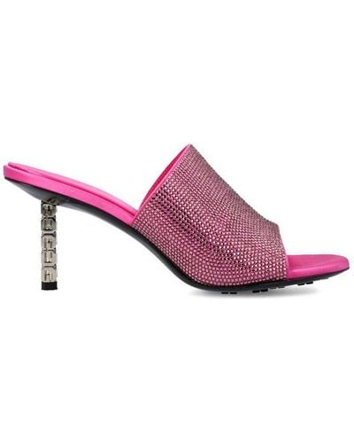 Givenchy All Strass G Cube Mules - Pink