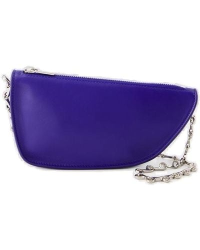 Burberry Micro Shield Sling Zipped Mini Shoulder Bag - Purple