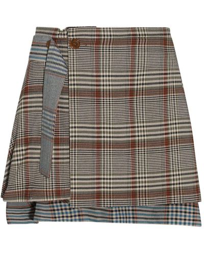 Vivienne Westwood Multicolor Tartan Virgin Wool Blend Skirt