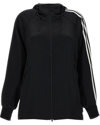 Y-3 Stripe Detailed Zip-up Jacket - Black