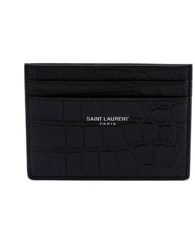 Saint Laurent Paris Credit Card Case - Black