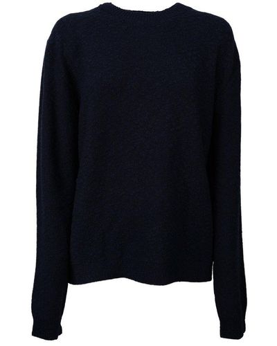 Maison Margiela Long Cuffed Sleeved Crewneck Sweater - Blue