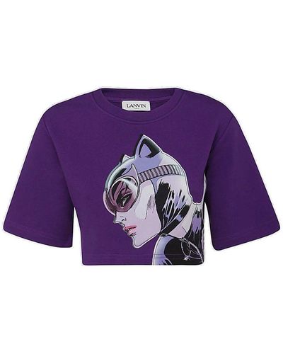 Lanvin Purple Cotton T-shirt