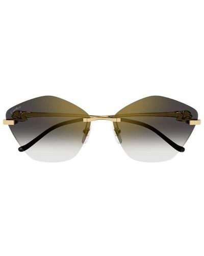 Cartier Geometric Frame Sunglasses - Multicolour