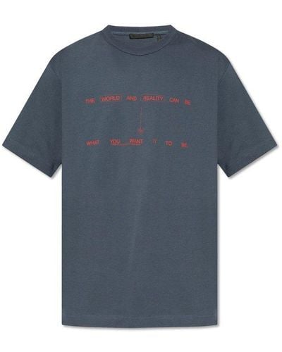 Helmut Lang T-shirt With Logo, - Blue