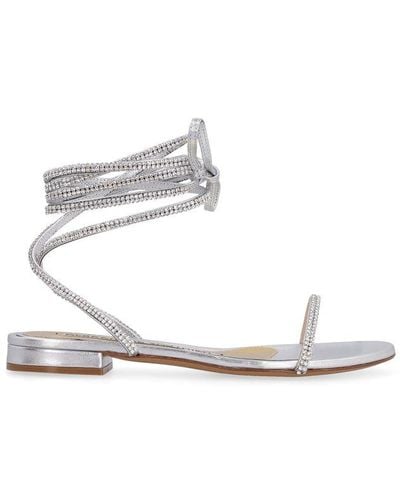 Alexandre Vauthier Amina Embellished Strappy Sandals - Metallic
