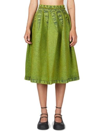Marni Spikes Midi Skirt - Green
