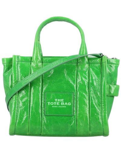 Marc Jacobs Shiny Crinkle Micro Shop Dubai - Green Womens Tote Bags