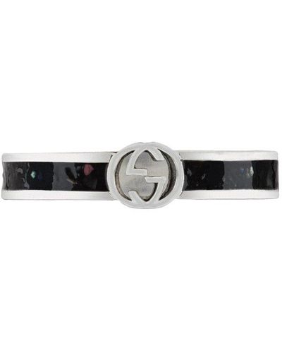 Gucci Silver Ring, - Black