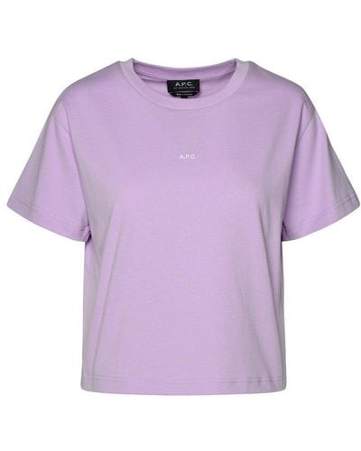 A.P.C. Lilac Cotton T-shirt - Purple