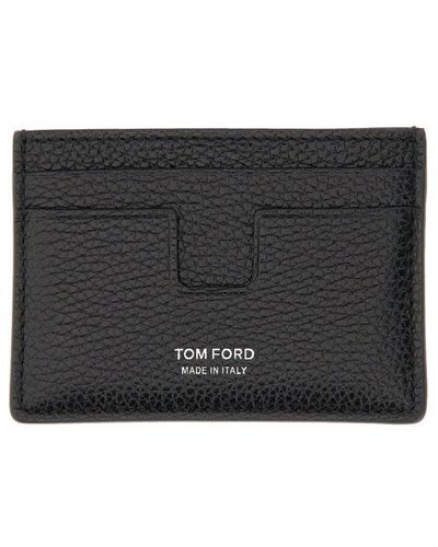 Tom Ford Grain Leather Classic Card Holder - Black