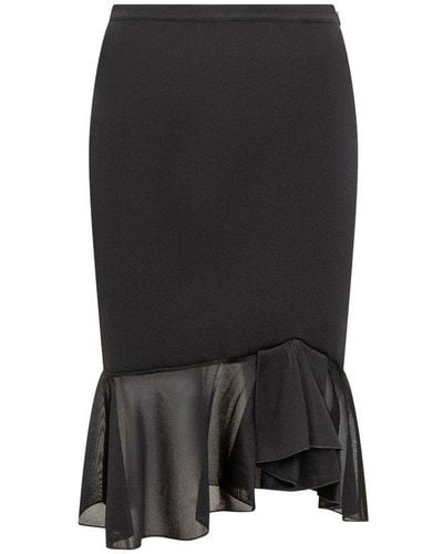 Tom Ford Mid-waisted Asymmetric Skirt - Black