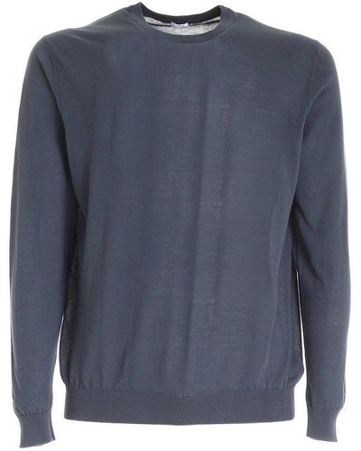 Malo Crewneck Knitted Sweater - Grey