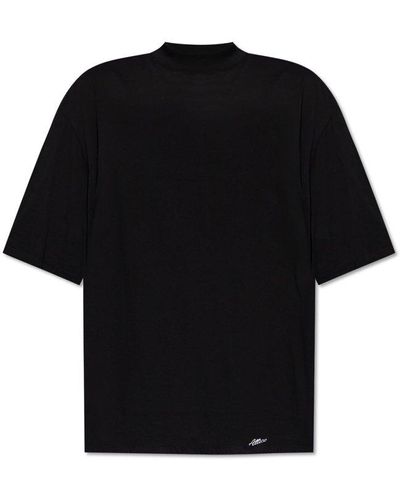 The Attico Logo Embroidered Oversized T-shirt - Black