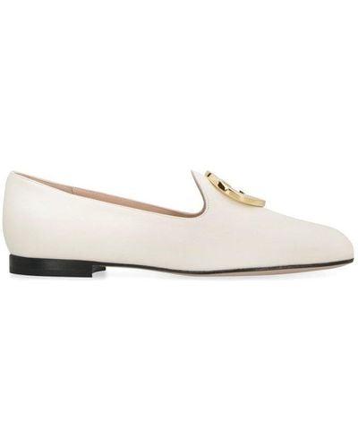 Gucci Leather Ballet Flats - White