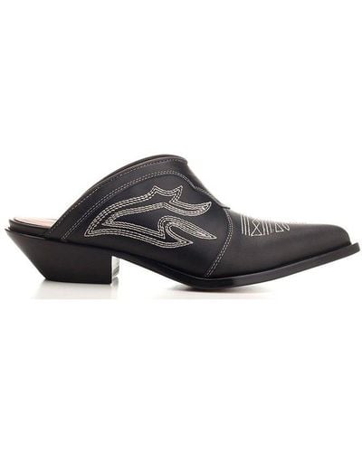 Sonora Boots Tulum Pointed-toe Western Mules - Black
