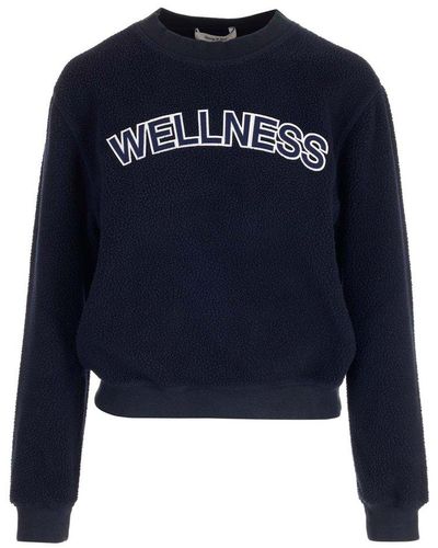 Sporty & Rich Sherpa Wellness Crewneck Sweatshirt - Blue