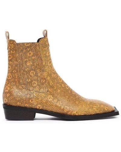 Just Cavalli Animal Print Ankle Boots - Brown