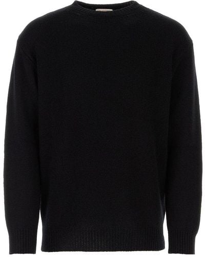 Valentino Crewneck Knitted Jumper - Black